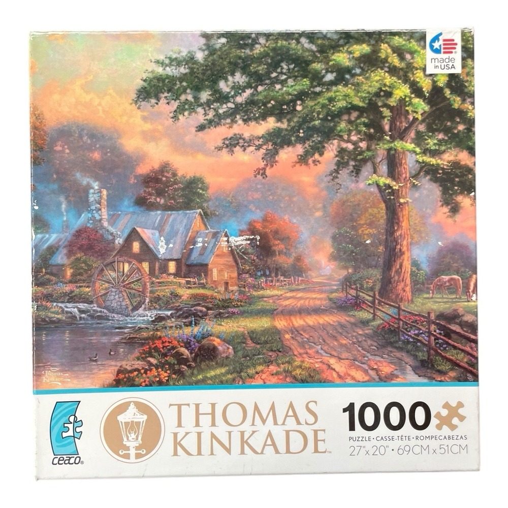 Simpler‎ Times II Thomas Kinkade By Ceaco 1000 Piece Jigsaw Puzzle